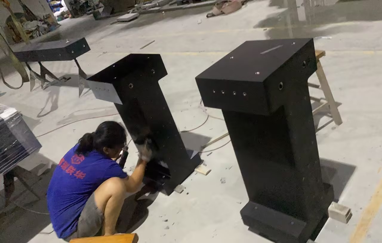 富瑞華量具生產(chǎn)步驟和過程，花崗巖平臺以及機械構件的制造過程